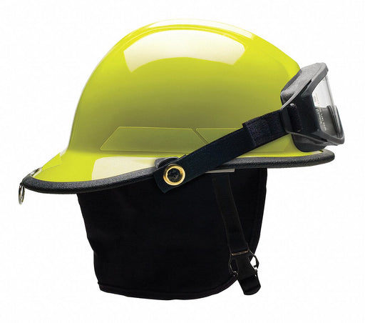 Fire Helmet Lime-Yellow Fiberglass