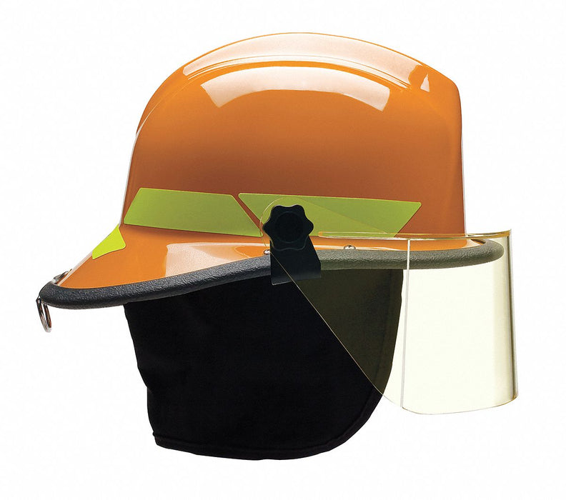 Fire Helmet Orange Thermoplastic