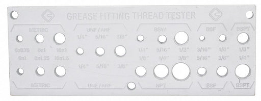 Grease Fitting Thread Tester Aluminum