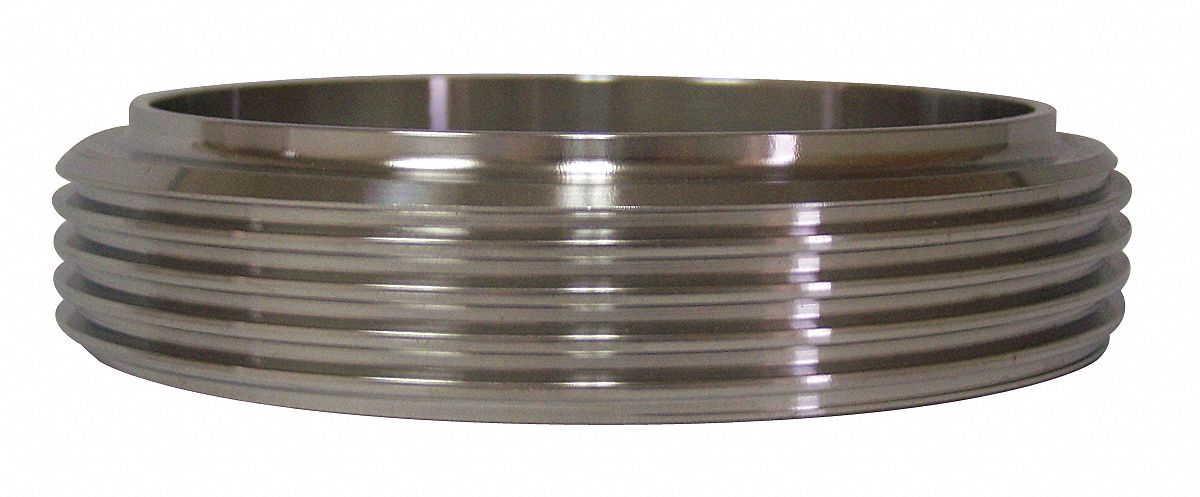 ShortThreadedWeldingFerrule SS 21/2inDia