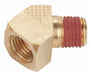 45 Elbow Brass 3/8 in FNPT x MNPT