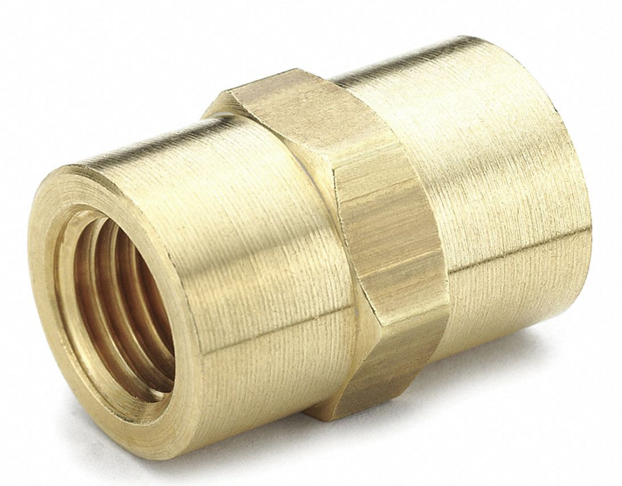 Hex Coupling Brass 1/8 in Pipe Size FNPT