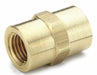Hex Coupling Brass 1/8 in Pipe Size FNPT