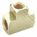 Extruded Tee Brass 3/4 in Pipe Size FNPT