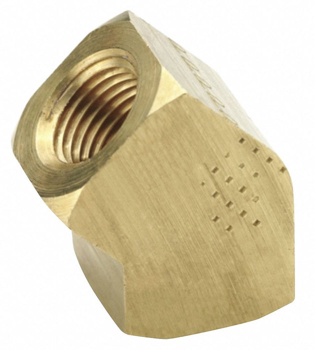 45 Elbow Brass 1/8 in Pipe Size FNPT