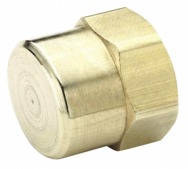 Hex Head Cap Brass 1/8 in Pipe Size FNPT