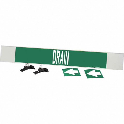 Pipe Marker Drain 4 in H 24 in W