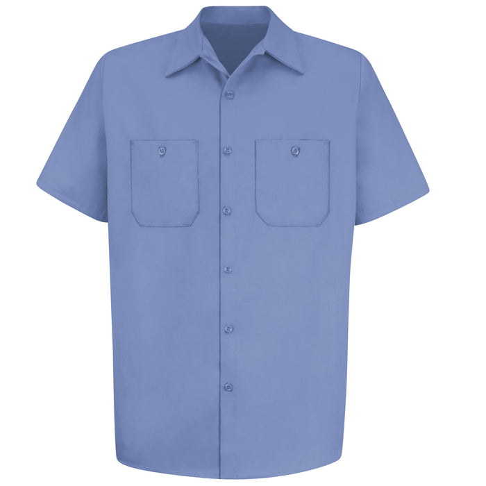 Men's Short Sleeve Wrinkle-Resistant Cotton Work Shirt