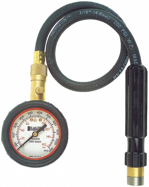 Dial Gauge Long Hose/Handle 0-160 psi