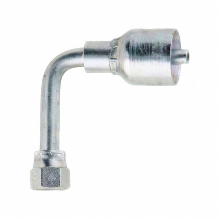 Crimp Fitting 90 Deg 1-1/4 I.D. F JIC