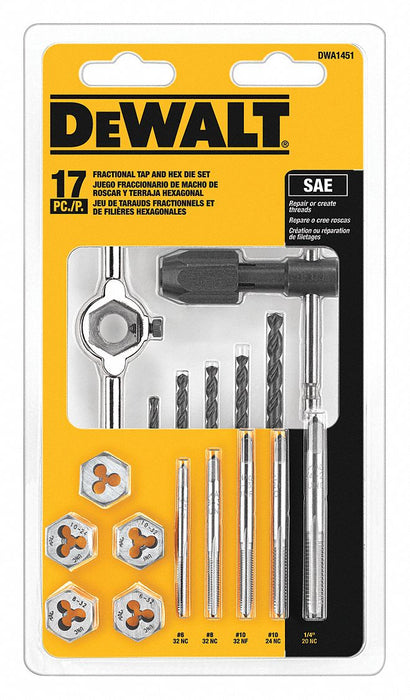 Fractional Tap and Die Set 17 pcs.