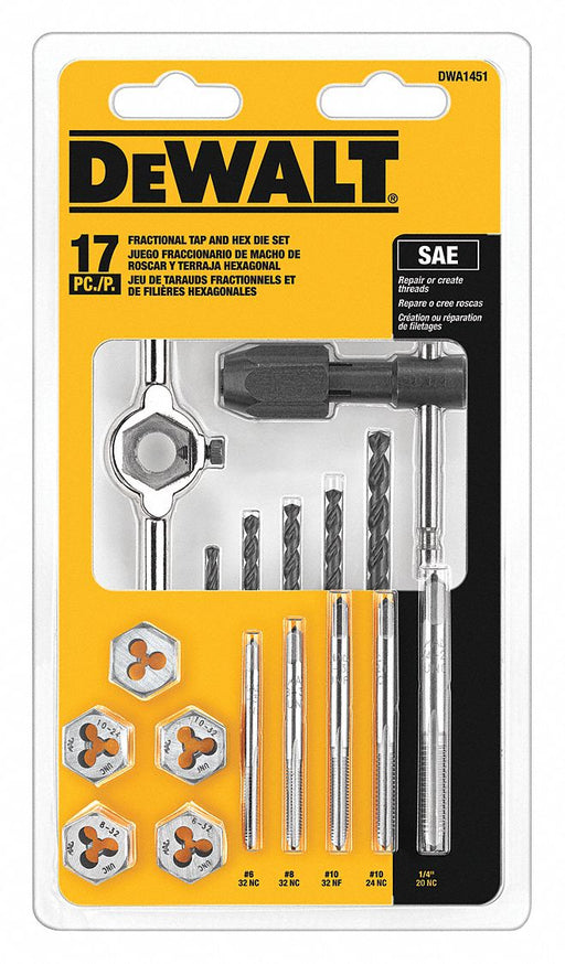 Fractional Tap and Die Set 17 pcs.