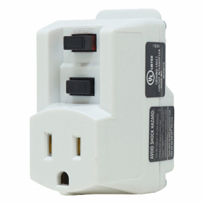 GFCI White 1 Outlet