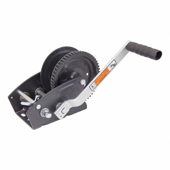 Hand Winch Ratchet Gear Pulling Black