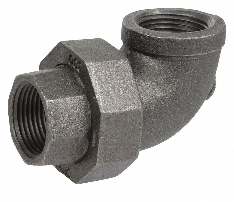 Union Elbow 90 deg 1 300 Black DI