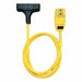 GFCI Yellow 100 ft 3 Outlet 12 AWG