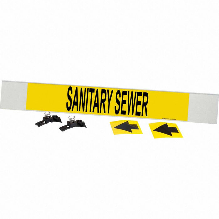 Pipe Marker Sanitary Sewer 4in H 24in W