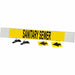 Pipe Marker Sanitary Sewer 4in H 24in W