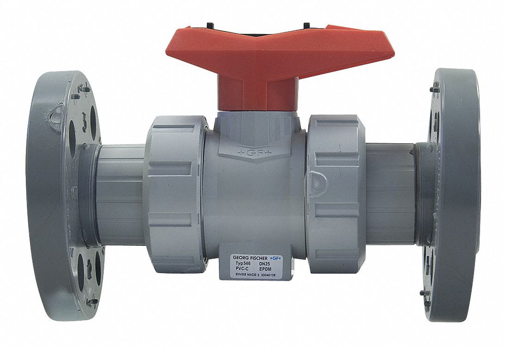 Manual 2-Way Ball Valve Flange CPVC