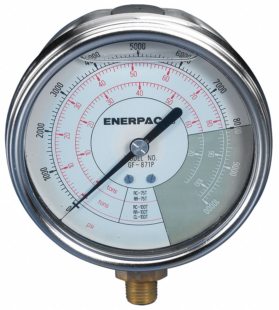 K4567 Pressure Gauge 0 to 10000 psi 4 Dial