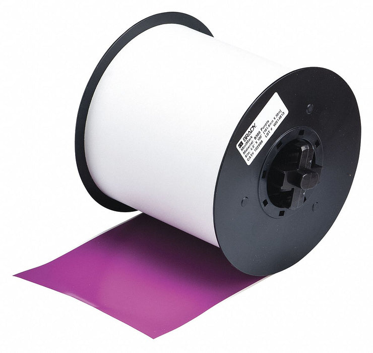 ContinuousLabelStock Purple Gloss 4inW
