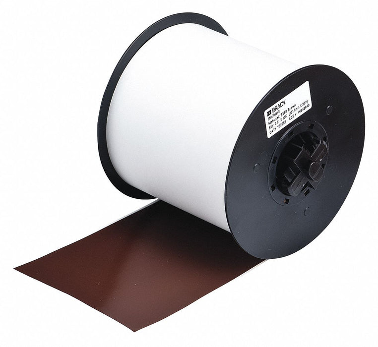 ContinuousLabelStock Brown Gloss 4inW