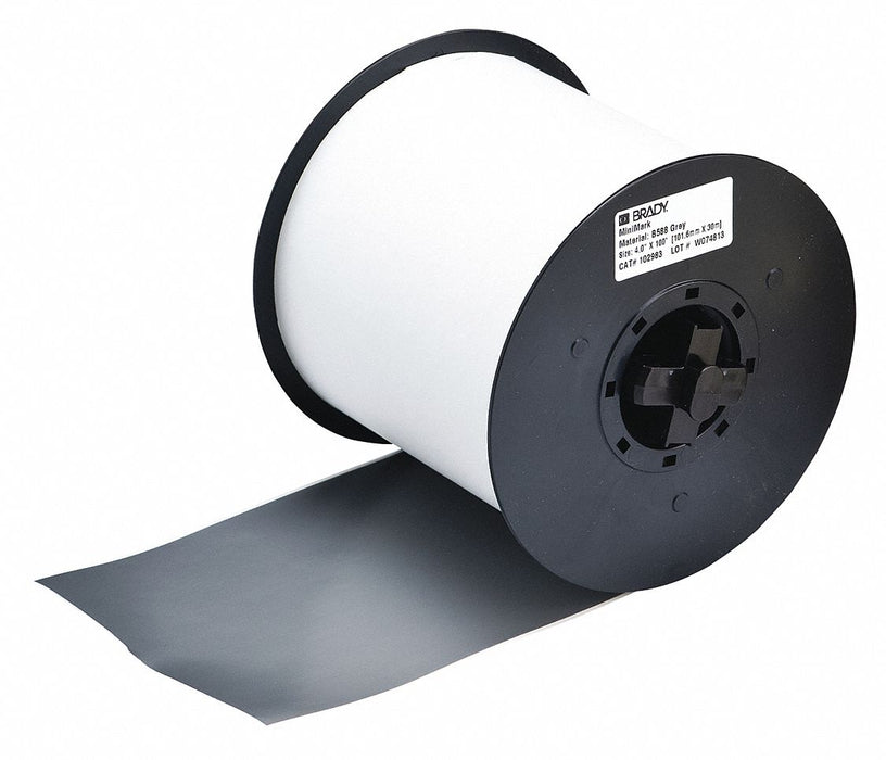ContinuousLabelStock Gray Gloss 4inW