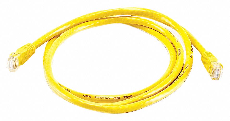 M3396 Patch Cord Cat 6 Booted Yellow 5.0 ft.