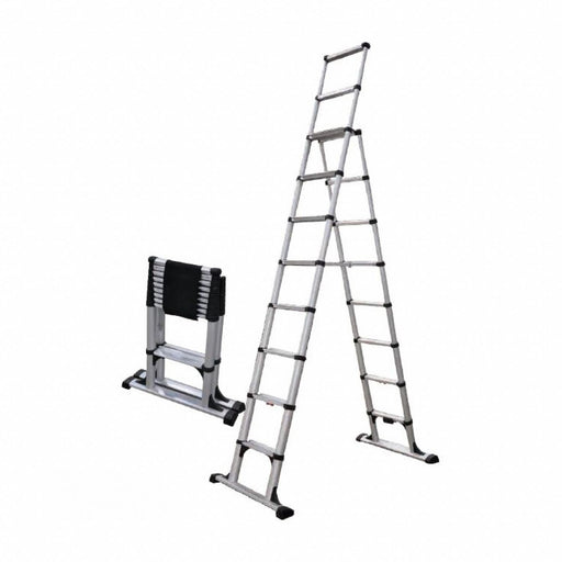 Stepladder 10 Steps 9.7 ft H Silver