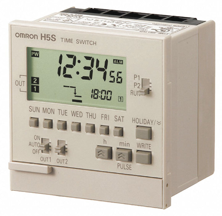 Electronic Timer Light Gray Plastic