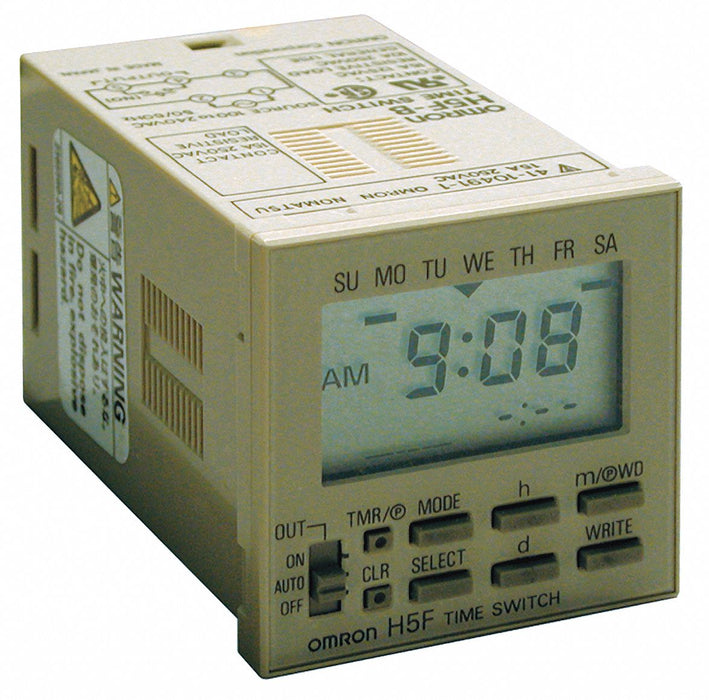 Electronic Timer Light Gray Plastic