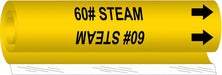 Pipe Marker 60# Steam 26 in H 12 in W