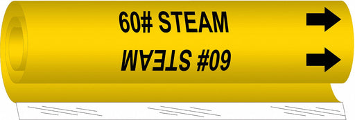 Pipe Marker 60# Steam 26 in H 12 in W