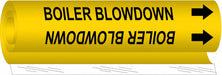 Pipe Marker Boiler Blowdown 5in H 8in W