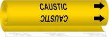 Pipe Marker Caustic 5 in H 8 in W