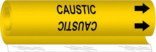 Pipe Marker Caustic 5 in H 8 in W