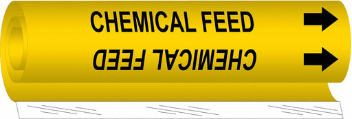 Pipe Marker Chemical Feed 9 in H 8 in W