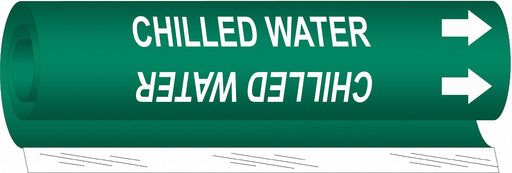 Pipe Marker Chilled Water 5 in H 8 in W