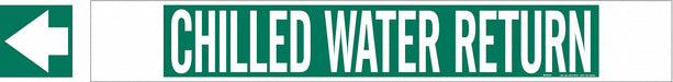Pipe Mrkr Chilled Watr Rtrn 4in H 24in W