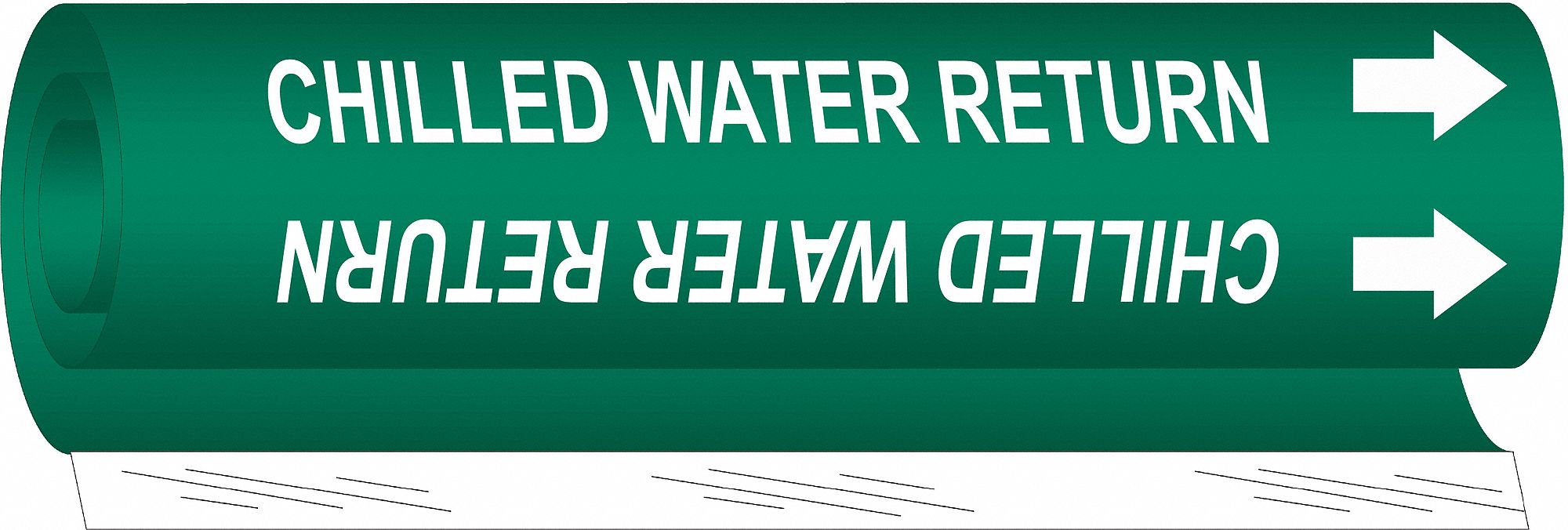 Pipe Mrkr Chilld Water Retrn 9in H 8in W