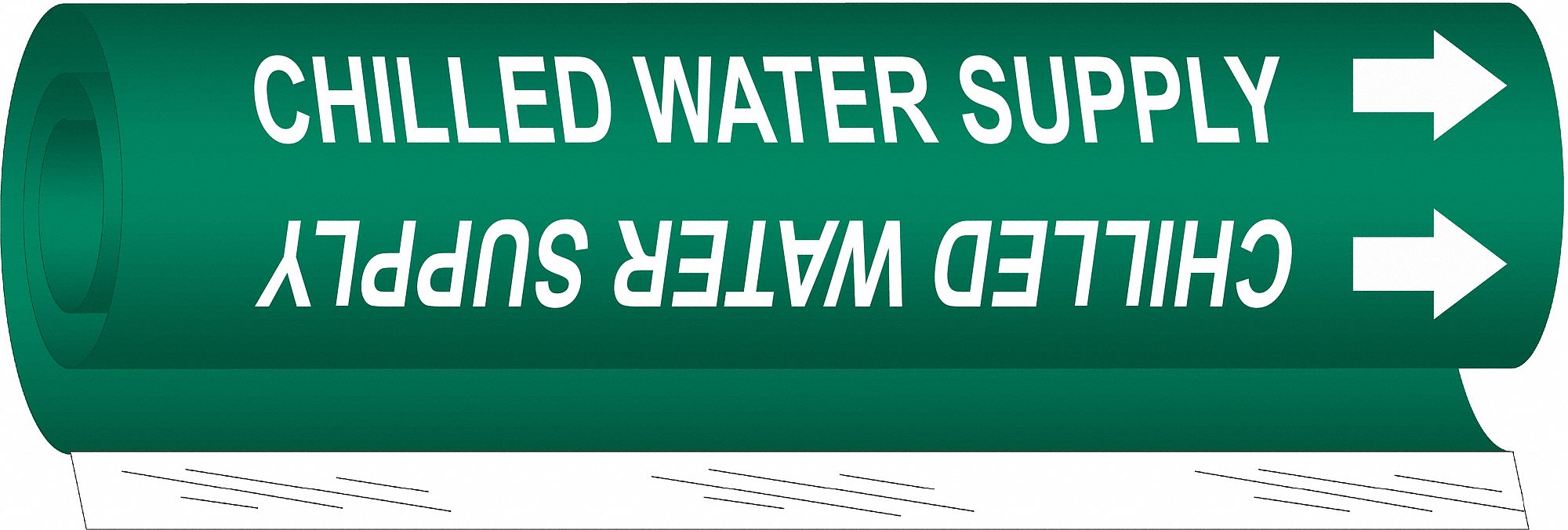 Pipe Mrkr Chilld Water Spply 9in H 8in W