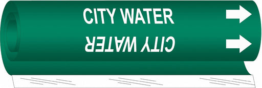 Pipe Marker City Water 5 in H 8 in W
