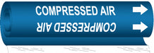 Pipe Marker Compressed Air 5 in H 8 in W