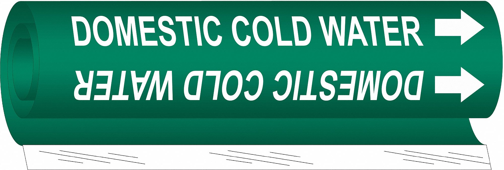 Pipe Mrkr Domestic Cold Watr 5in H 8in W