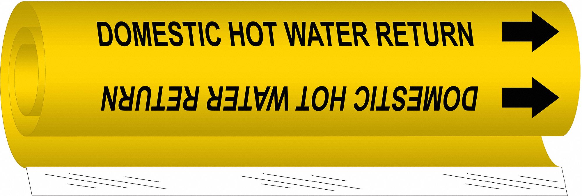 Pipe Mrkr Domestic Hot Watr Return 5in H