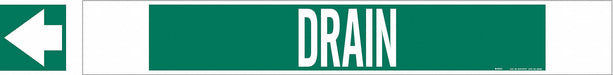 Pipe Marker Drain 4 in H 24 in W