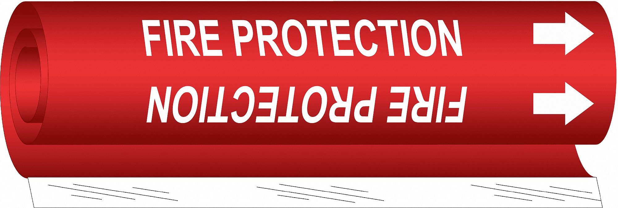 Pipe Marker Fire Protection 9in H 8in W