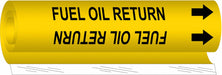 Pipe Marker Fuel Oil Return 9in H 8in W