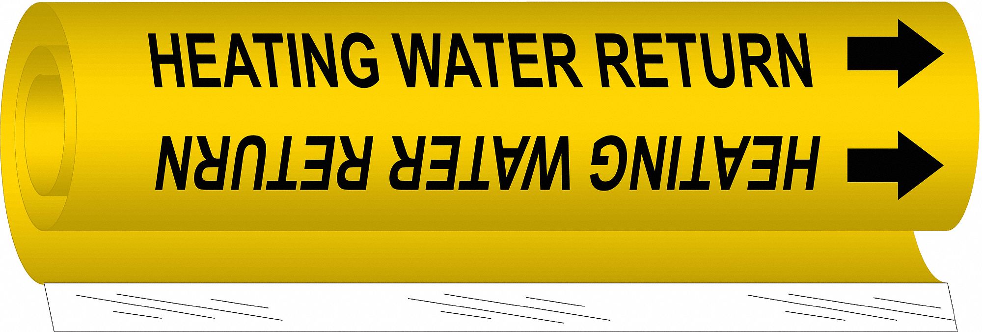 Pipe Mrkr Heating Watr Retrn 9in H 8in W