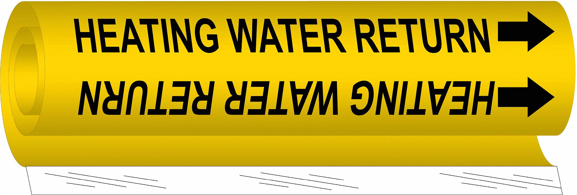 Pipe Marker Heating Water Return 26in H
